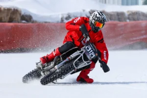 Racing Motorcycles on Ice