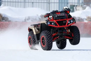 Racing ATVs on Ice